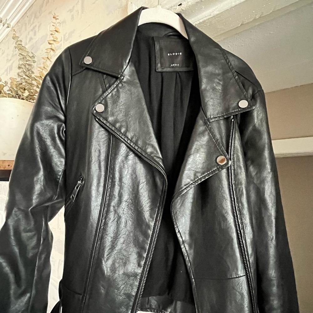 Elodie Black Vegan Leather Jacket